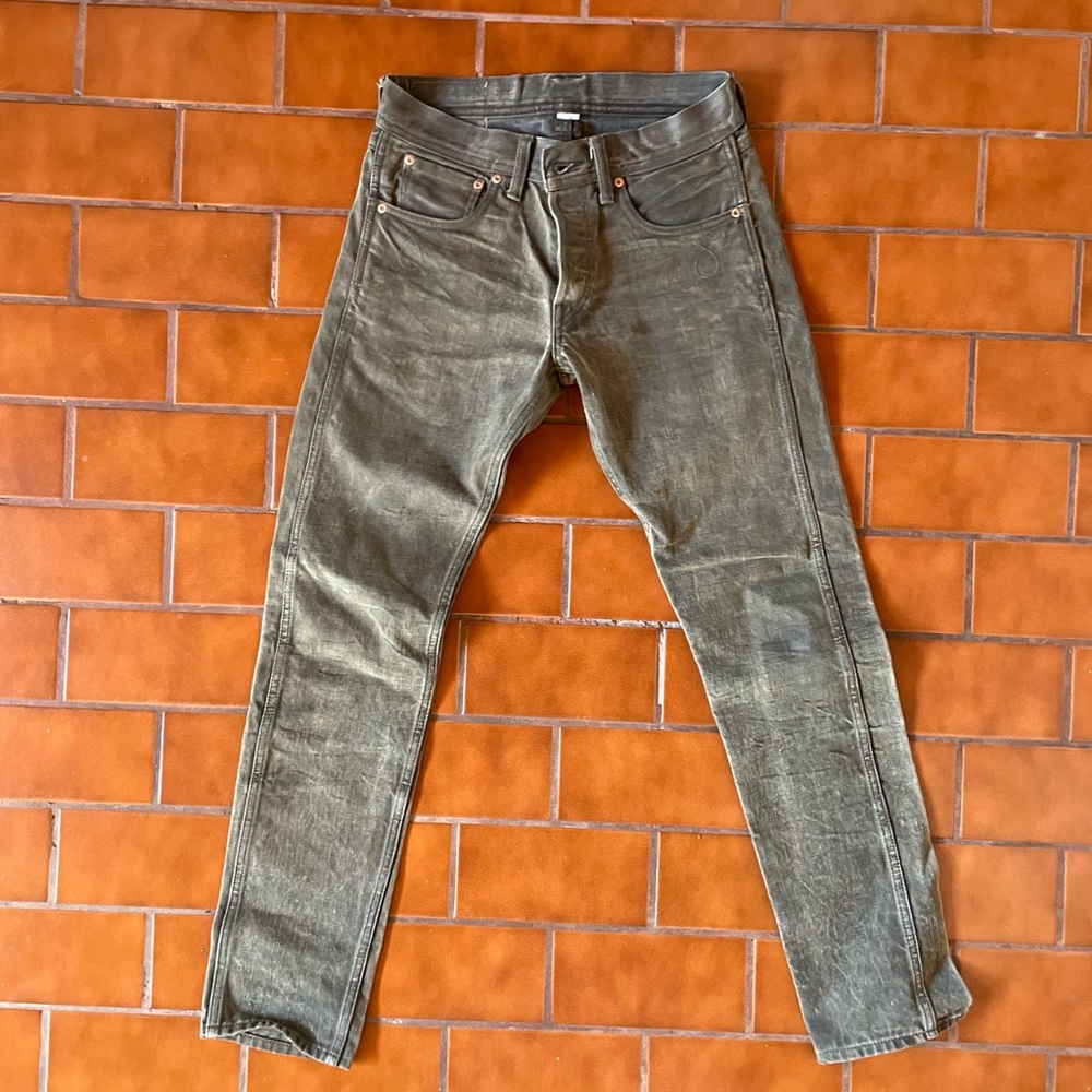 DOUBLE RL BROWN DENIM JEANS 28 X 30 SLIM FIT